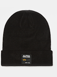 Alpha Industries, Label Beanie, zwart, Afbeelding 1 van 3