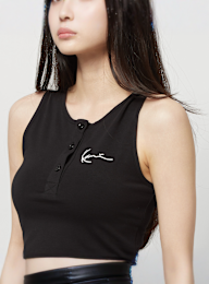 Karl Kani, Chest Signature Crop Top, zwart, Afbeelding 3 van 4