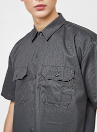 Dickies, Work Shirt Short Sleeve Rec, grey, Image 3 of 5