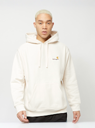 Carhartt WIP, Hooded American Script Sweatshirt, beige, Image 1 of 5