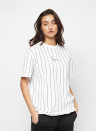 Karl Kani, Small Signature Essential Pinstripe Oversized Tee, white, Image 1 of 4