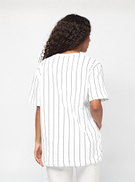 Karl Kani, Small Signature Essential Pinstripe OS Tee, white, Image 2 of 4