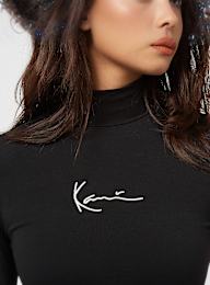 Karl Kani, Small Signature Turtle Neck Crop LS, zwart, Afbeelding 3 van 5
