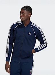 adidas Originals, adicolor Superstar Slim Trainingsjack, blauw, Afbeelding 1 van 5