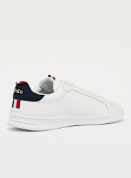 Polo Ralph Lauren, Heritage Court II Leather Sneaker, white, Image 3 of 5