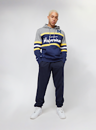 Mitchell & Ness, Ncaa Head Coach Hoody University Of Michigan, blauw, Afbeelding 5 van 5