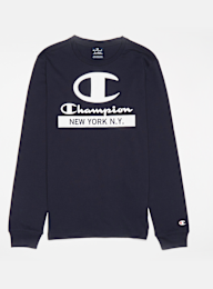 Champion, Junior Long Sleeve Crewneck T-Shirt, blauw, Afbeelding 1 van 4