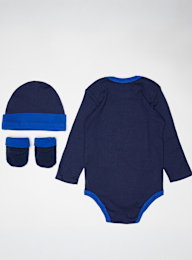 Nike, Futura Logo Hat/Bodysuit/Bootie (3 Piece), blauw, Afbeelding 2 van 2
