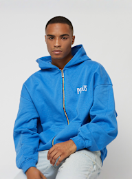 PEQUS, Chest Logo Zip Hoodie, blue, Image 1 of 5