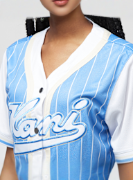 Karl Kani, College Block Pinstripe Baseball Jersey Shirt, blauw, Afbeelding 3 van 4