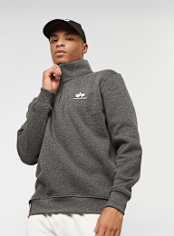 Alpha Industries, Half Zip Sweater Small Logo, wit, Afbeelding 1 van 6