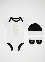 Jordan, Black & Gold Blanket Set (4 Pack), zwart, Afbeelding 1 van 4