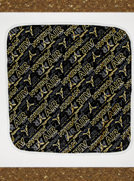 Jordan, Black & Gold Blanket Set (4 Pack), zwart, Afbeelding 3 van 4