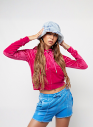 Juicy Couture, MADISON HOODIE raspberry sorbet, lichtroze, Afbeelding 1 van 5