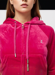 Juicy Couture, MADISON HOODIE raspberry sorbet, lichtroze, Afbeelding 3 van 5