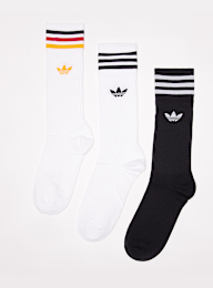 adidas Originals, adicolor Solid Crew Socks, white, Image 1 of 2