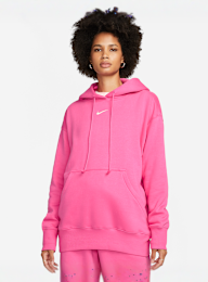Nike, Sportswear Phoenix Fleece Oversized Hoodie, Pink, Image 1 of 5