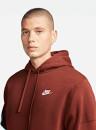 Nike, Sportswear Club Fleece Hoodie, brown, Image 3 of 5