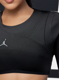 Jordan, Sport Women's 2-in-1 Long Sleeve Top, zwart, Afbeelding 4 van 6