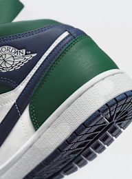 Jordan, Air Jordan 1 Mid SE summit white/blue chill-black, green, Image 8 of 9