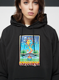Converse, Nighttime Sun Po Hoodie Converse, zwart, Afbeelding 3 van 4