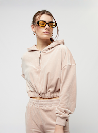 FUBU, Signature Allover Velours Short Hoodie, multicolor, Afbeelding 1 van 5