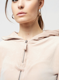 FUBU, Signature Allover Velours Short Hoodie, multicolor, Afbeelding 3 van 5