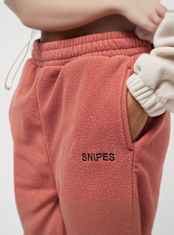 SNIPES, Small Bold Logo Polar Fleece Oversized Jogger Pants, rood, Afbeelding 3 van 4