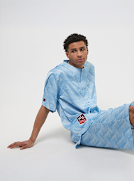 FUBU, Retro All Over Print Baseball Jersey, blauw, Afbeelding 1 van 5