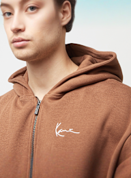 Karl Kani, Chest Signature Essential Zip Hoodie, brown, Image 3 of 4