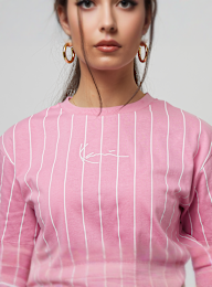 Karl Kani, Small Signature Essential Pinstripe OS Tee, lichtroze, Afbeelding 3 van 5