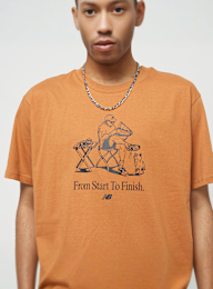 New Balance, Essentials Cafe At Nb T-Shirt 2, bruin, Afbeelding 3 van 4