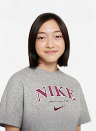 Nike, JUNIOR G NSW TREND FLC CREW PRNT, grijs, Afbeelding 3 van 4