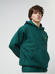 Carhartt WIP, Hooded American Script Sweat, beige, Image 1 of 5