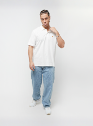 Carhartt WIP, S/S Chase Pique Polo, wit, Afbeelding 4 van 4