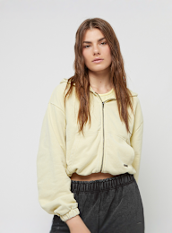 SNIPES, Large Old English Logo Washed Oversized Cropped Zip Hoodie, groen, Afbeelding 1 van 5