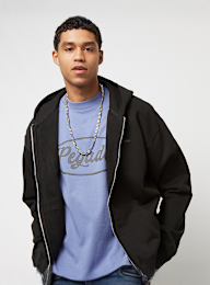 Pegador, Colne Logo Oversized Sweat Jacket Vintage, black, Image 1 of 5