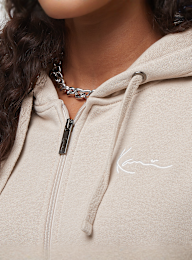 Karl Kani, Chest Signature Essential Zip Hoodie, bruin, Afbeelding 3 van 4