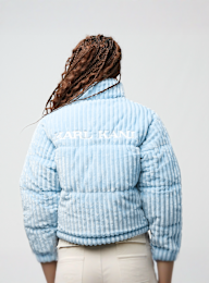 Karl Kani, OG Fuzzy Corduroy Short Puffer Jacket, blue, Image 2 of 6
