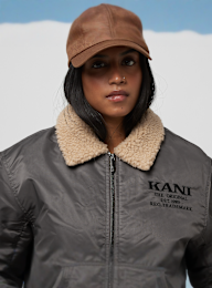 Karl Kani, Chest Retro Bomber Jacket, grey, Image 3 of 4