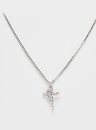 King Ice, Rose Thorned Cross Necklace 1.9'', goud, Afbeelding 1 van 2