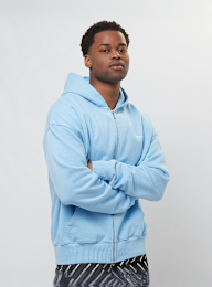 Pegador, Colne Logo Oversized Sweat Jacket Vintage Light Rough Grey, blue, Image 1 of 5