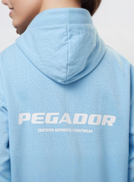 Pegador, Colne Logo Oversized Sweat Jacket Vintage Light Rough Grey, blue, Image 4 of 5