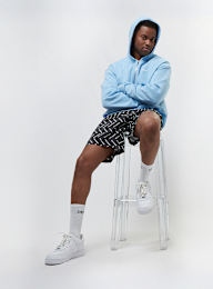 Pegador, Colne Logo Oversized Sweat Jacket Vintage Light Rough Grey, blue, Image 5 of 5