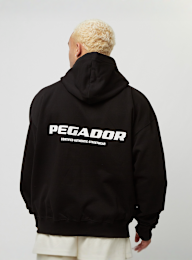 Pegador, Colne Logo Oversized Sweat Jacket, zwart, Afbeelding 3 van 5