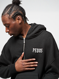 PEQUS, Chest Logo Zip-Hoodie, black, Image 3 of 4