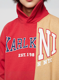 Karl Kani, Woven Retro Split Oversized Hoodie, rood, Afbeelding 3 van 4