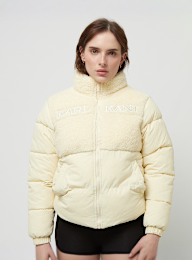 Karl Kani, Retro Teddy Puffer Jacket, beige, Image 1 of 4