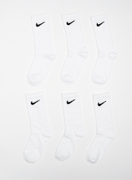 Nike, 6 PACK - Basic Pack Crew Socks, white, Image 1 of 2