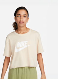 Nike, Sportswear Essential Cropped T-Shirt, beige, Afbeelding 1 van 4